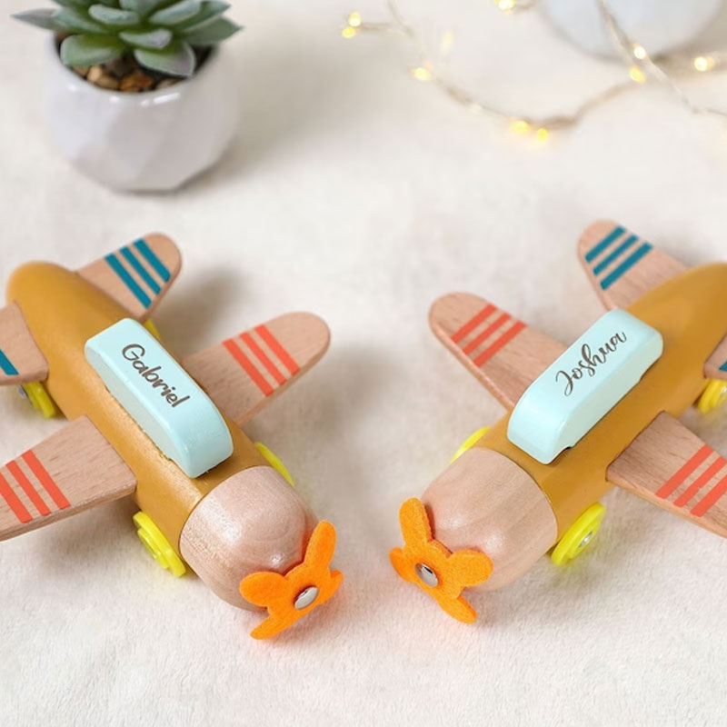 Wooden Toy Airplane Personalized Handmade Toys