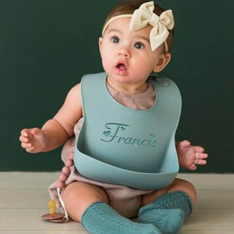 Engraved Silicone Bib, Suction Bowl, Spoon Feeding Set