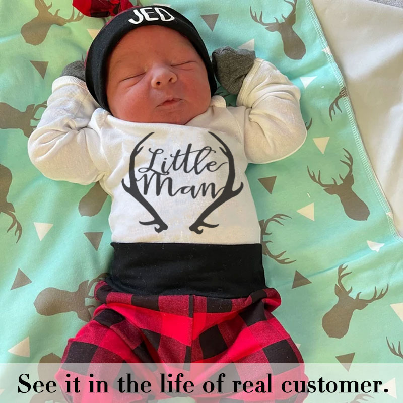 Red Plaid Green Plaid Christmas Baby Coming Home Outfit