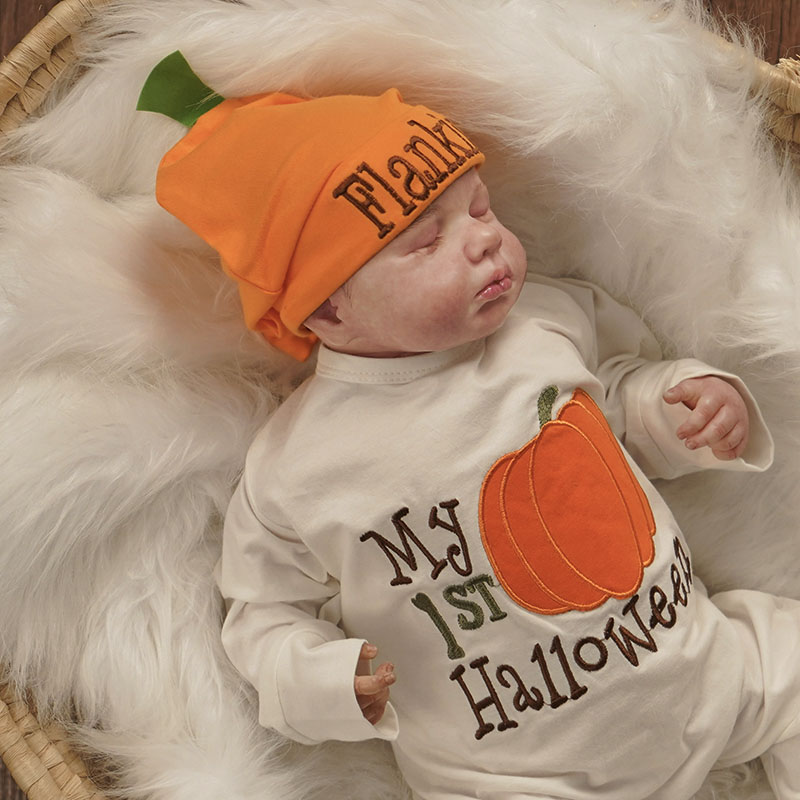 Baby First Halloween Outfit with Pumpkin Hat