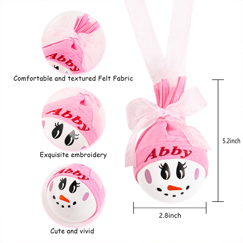 Cute Snowman Holiday Family Christmas Bauble