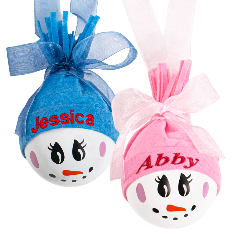 Cute Snowman Holiday Family Christmas Bauble
