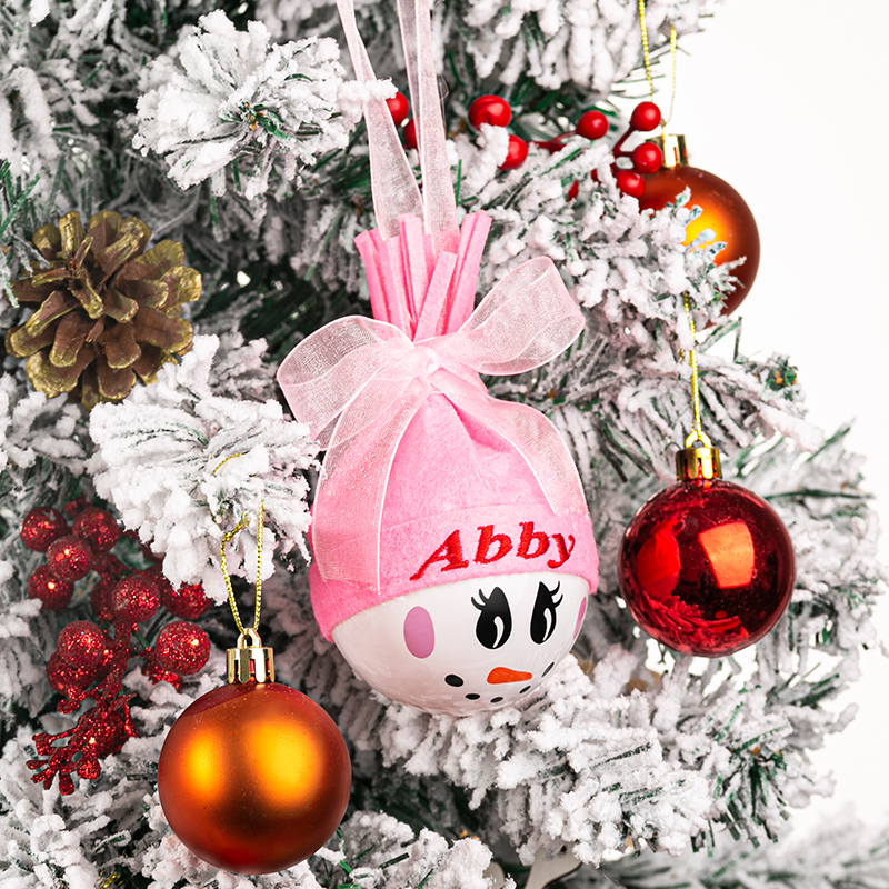 Cute Snowman Holiday Family Christmas Bauble