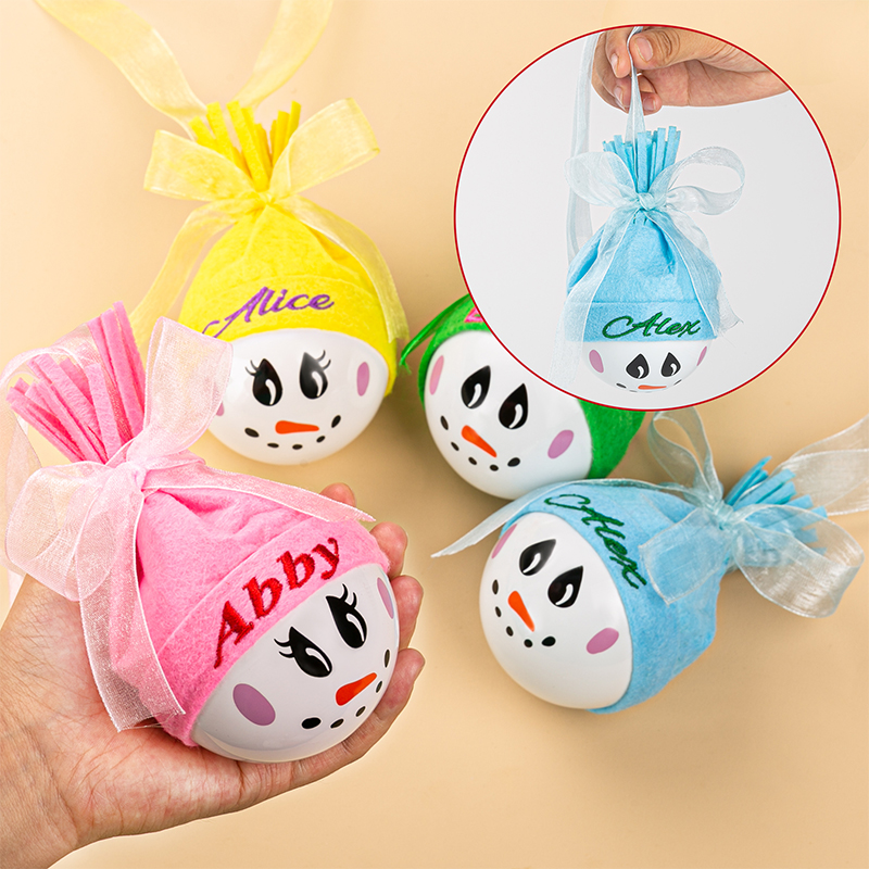 Cute Snowman Holiday Family Christmas Bauble