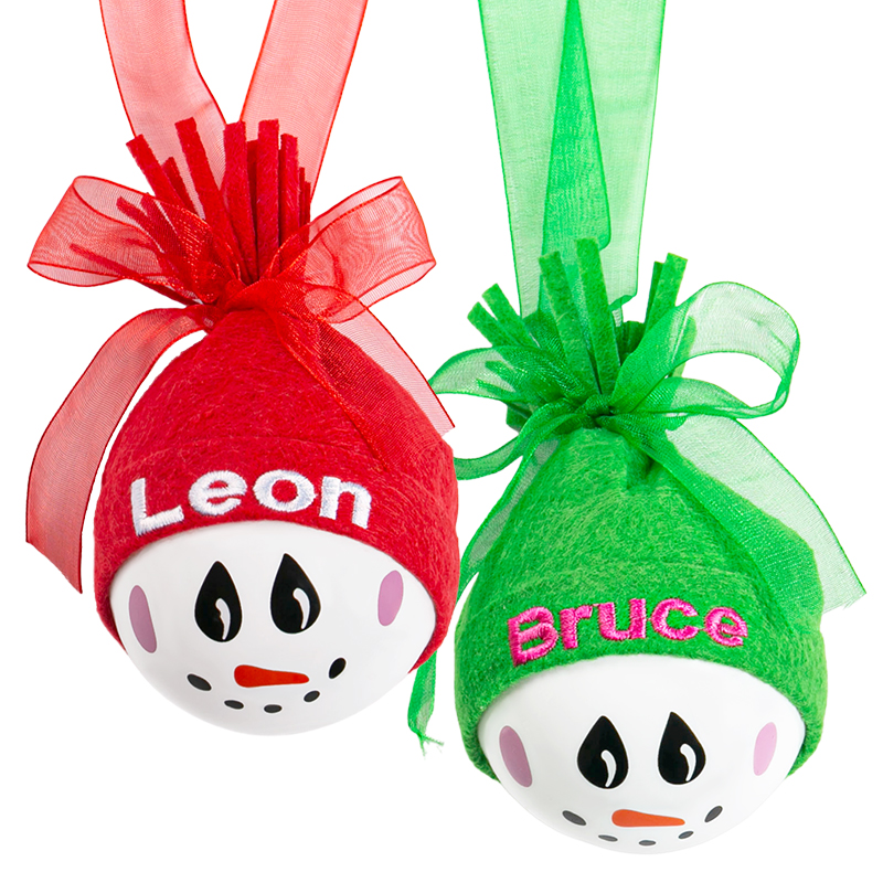 Cute Snowman Holiday Family Christmas Bauble