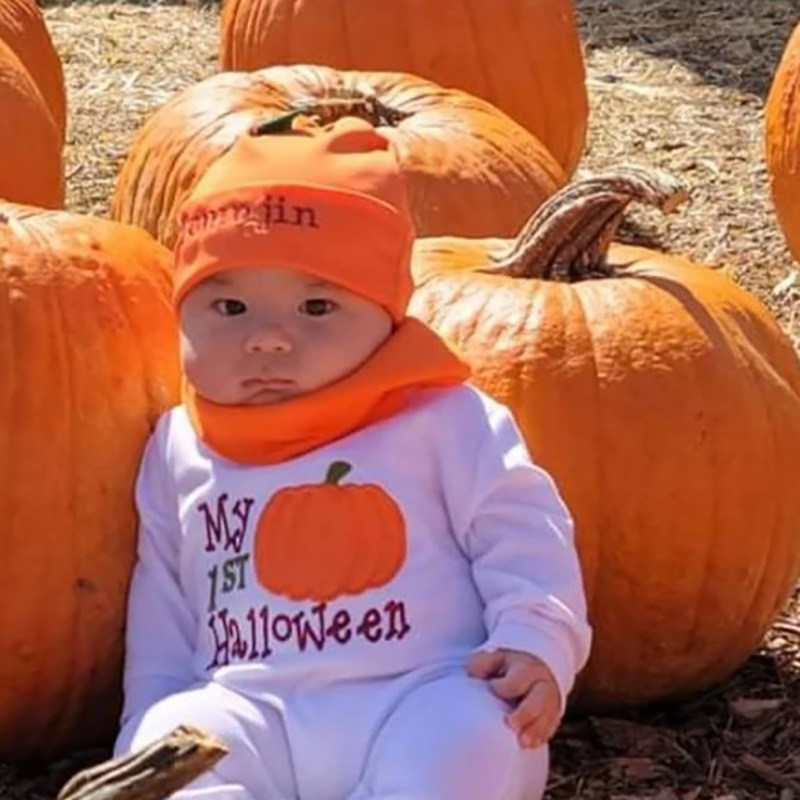 Baby First Halloween Outfit with Pumpkin Hat