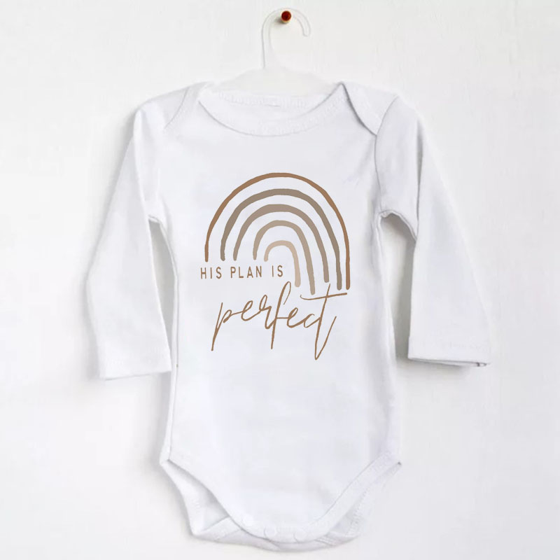 His Plan Is Perfect,Rainbow Baby Bodysuit Gender Neutral