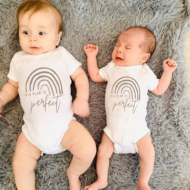 His Plan Is Perfect,Rainbow Baby Bodysuit Gender Neutral