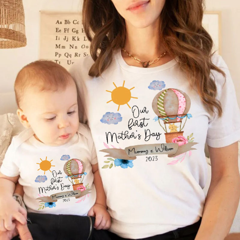 [Baby Bodysuit]Customalized Hot Air Balloon Matching Bodysuit