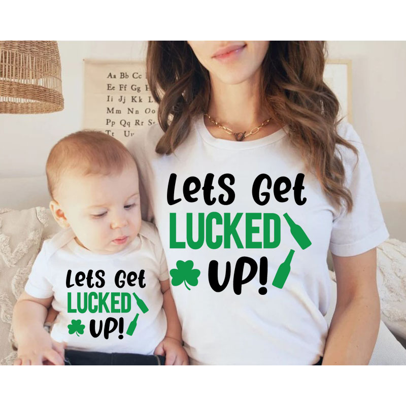 St. Patrick's Day Let's Get Lucked Up MaMa,Daddy Shirt