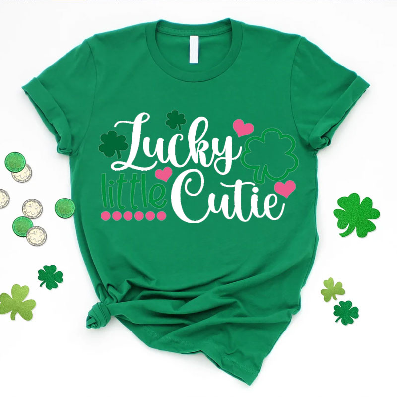 St. Patrick's Day Lucky Litttle Cutie MaMa,Daddy Shirt