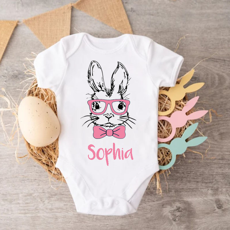 Personalised Kids Easter Rabbit T-Shirt for boys or girls