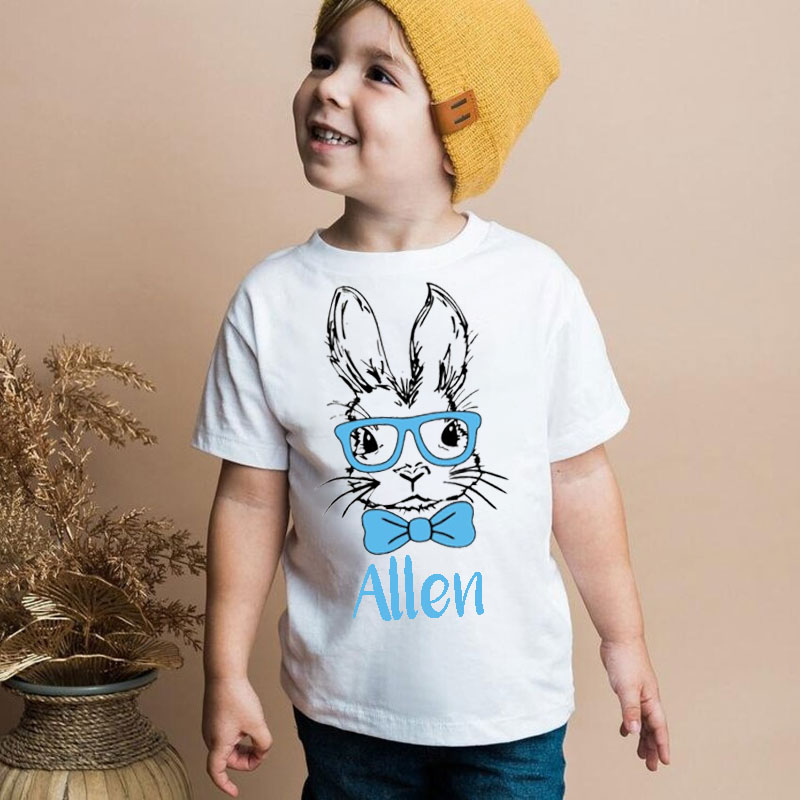 Personalised Kids Easter Rabbit T-Shirt for boys or girls