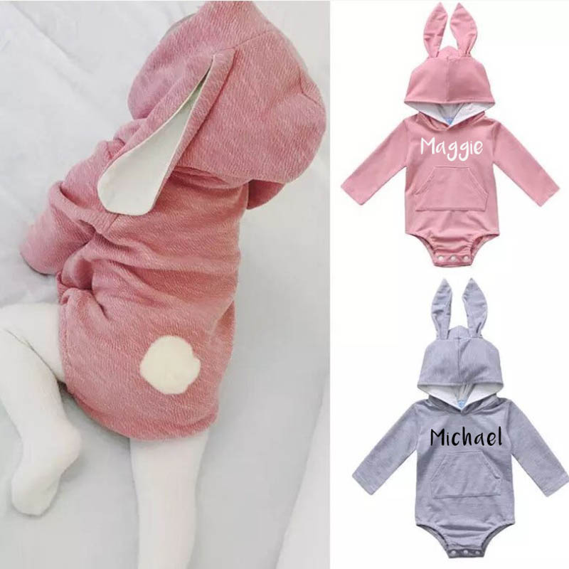 Personlize Bunny Ear Onsie Easter bodysuit