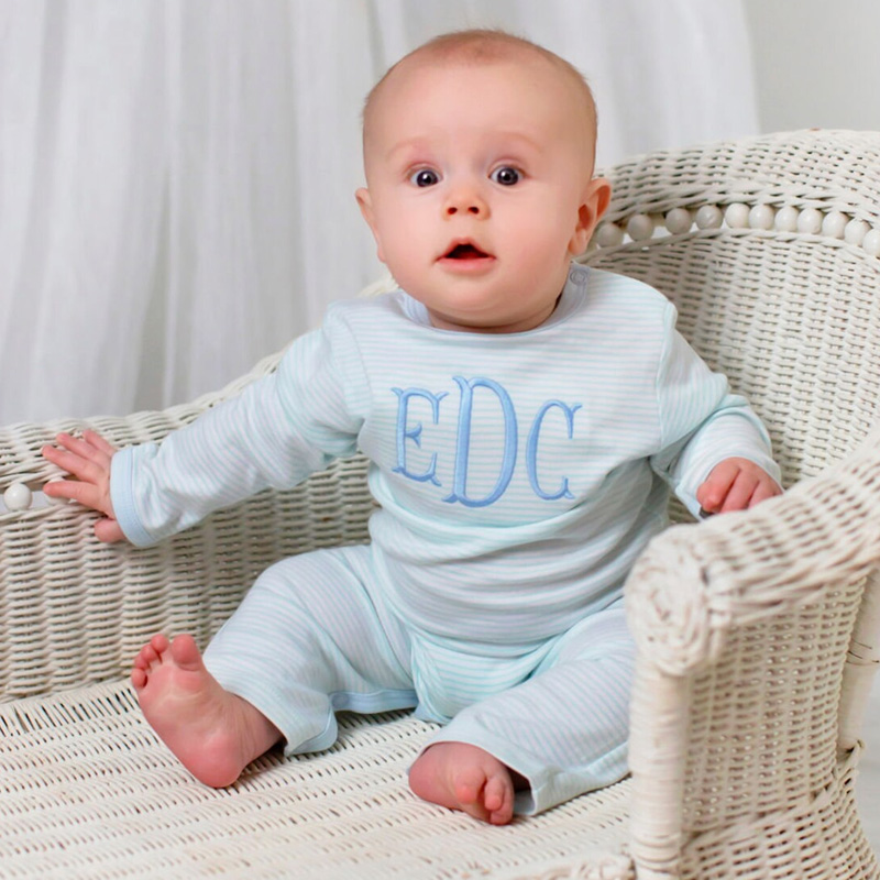 Custom Girls and Boys Monogrammed Romper Newborn Outfit