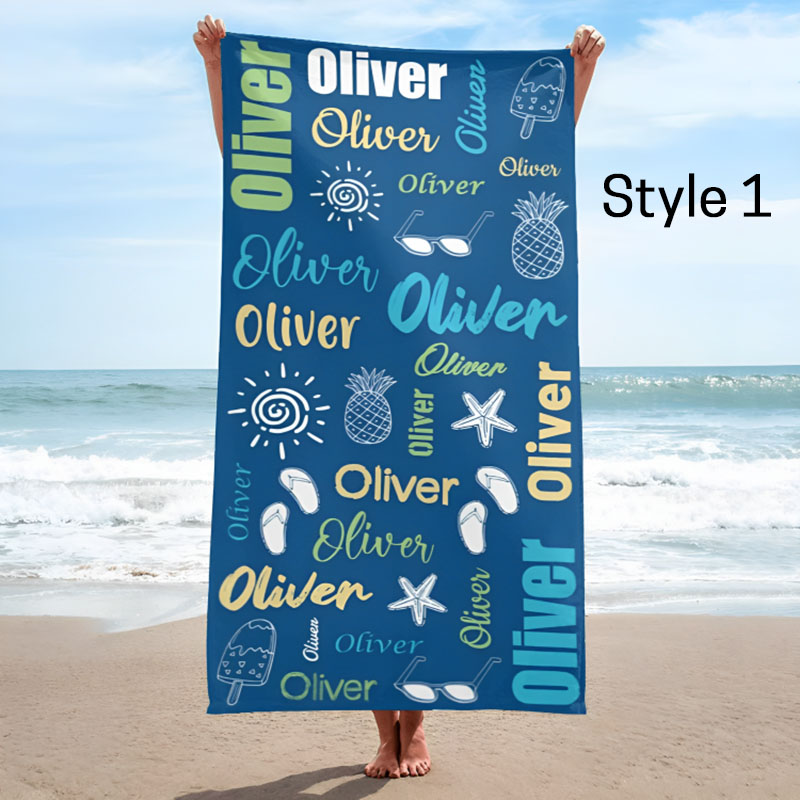 Personalized Kids Summer Beach Towels And Picnic Blankets