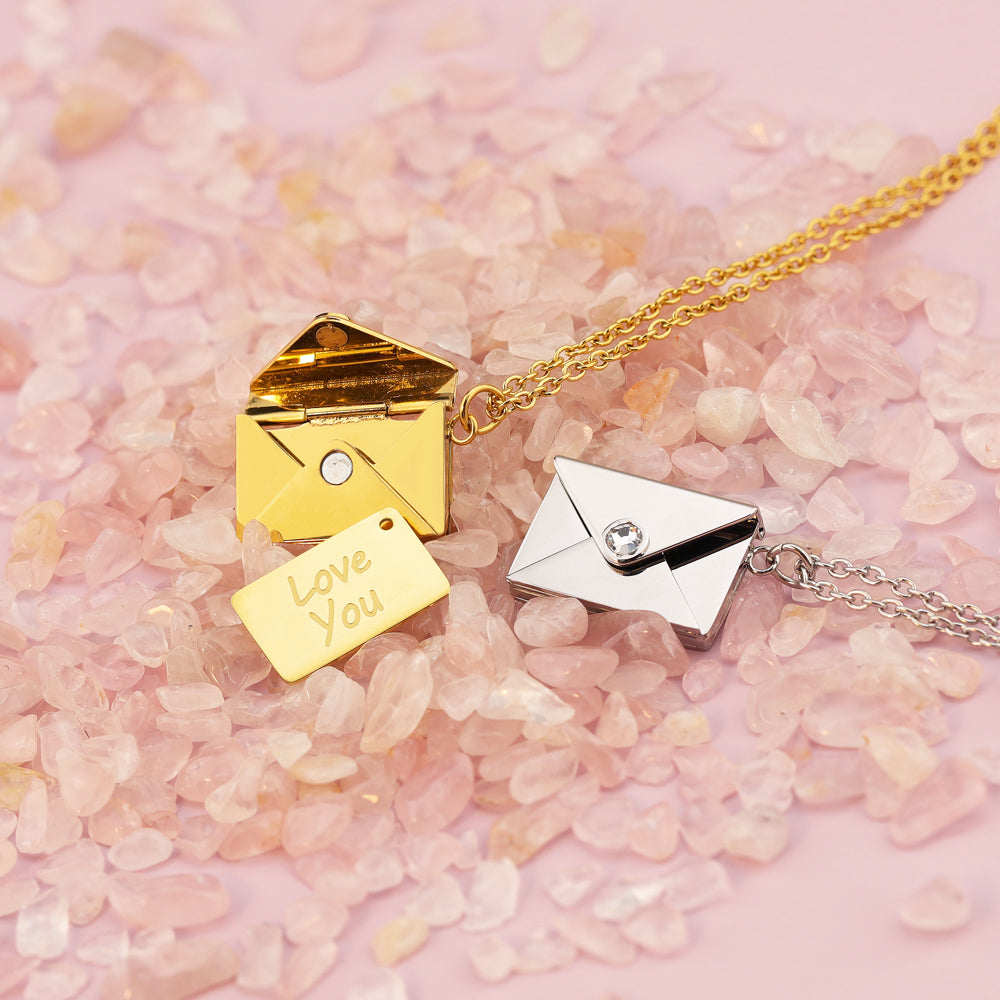 Mother's Day gift, Personalized Diamond Love Letter Necklace