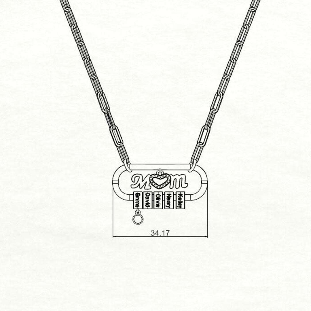 Christmas Gift Oval Clasp Birthstone Necklace With Custom Name Beads