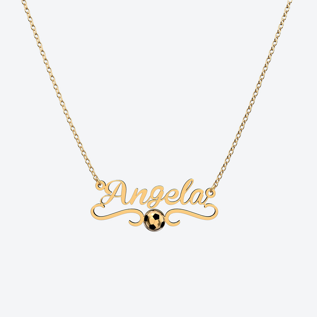 Personalized Soccer Name Necklace
