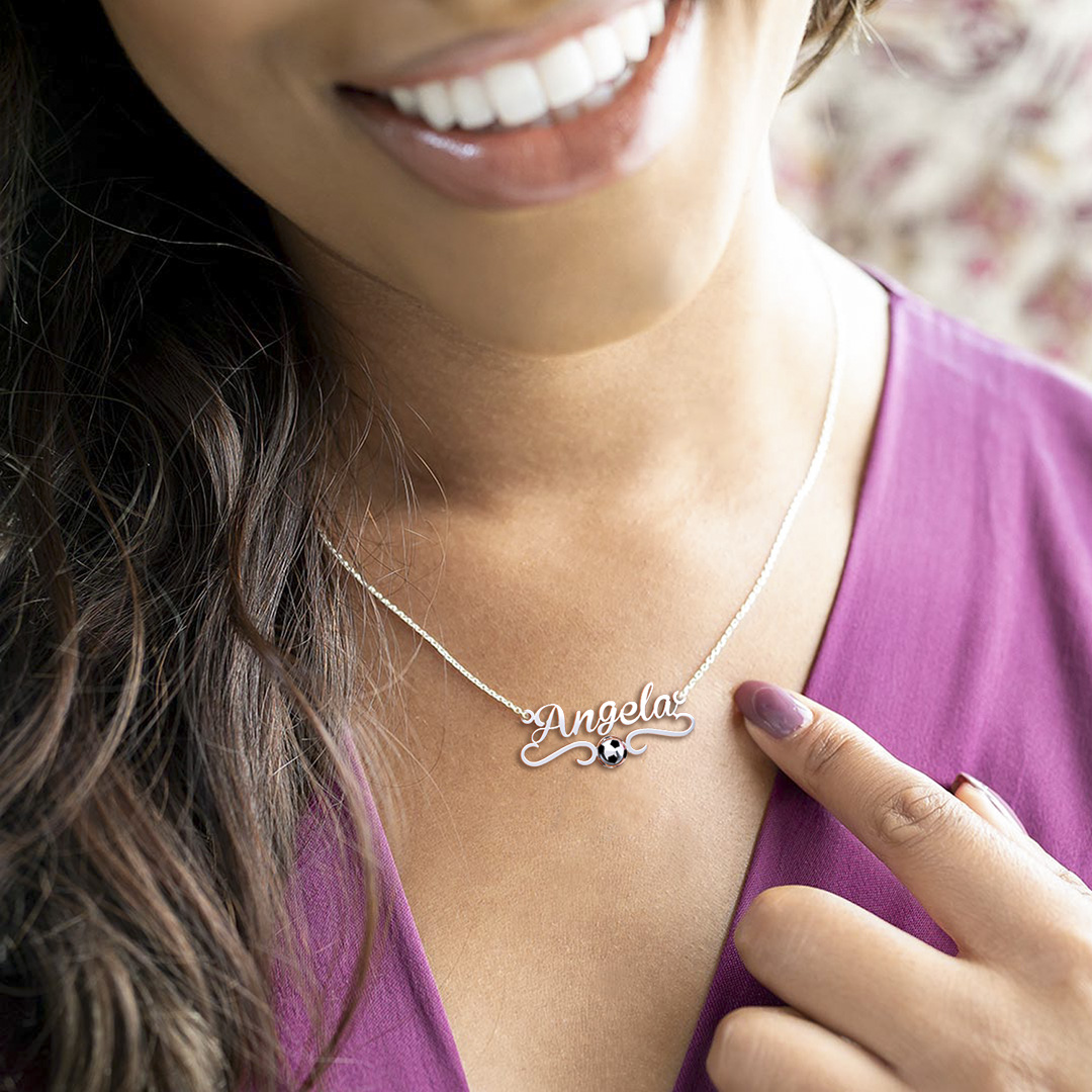 Personalized Soccer Name Necklace