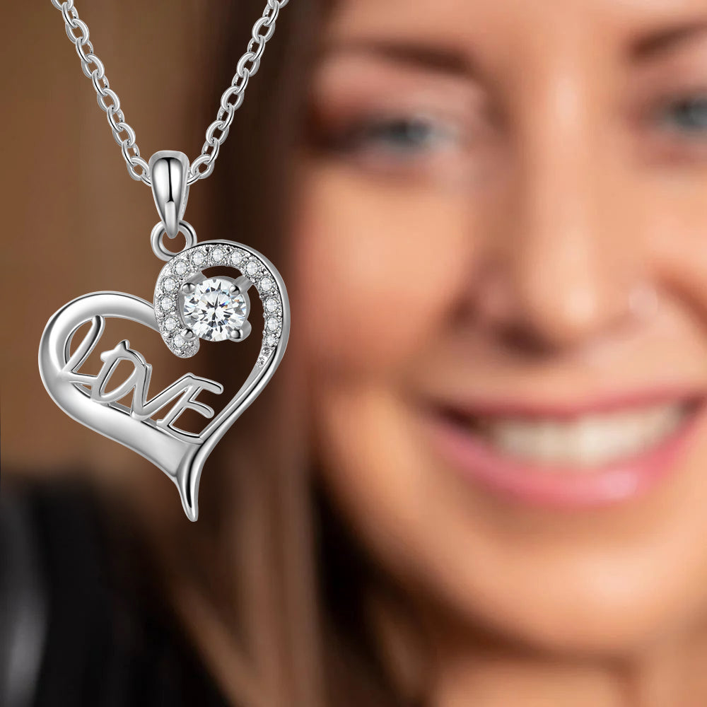 Valentine's Day Gift  To My Beautiful Wife LOVE Necklace Romantic Gift Set for Her