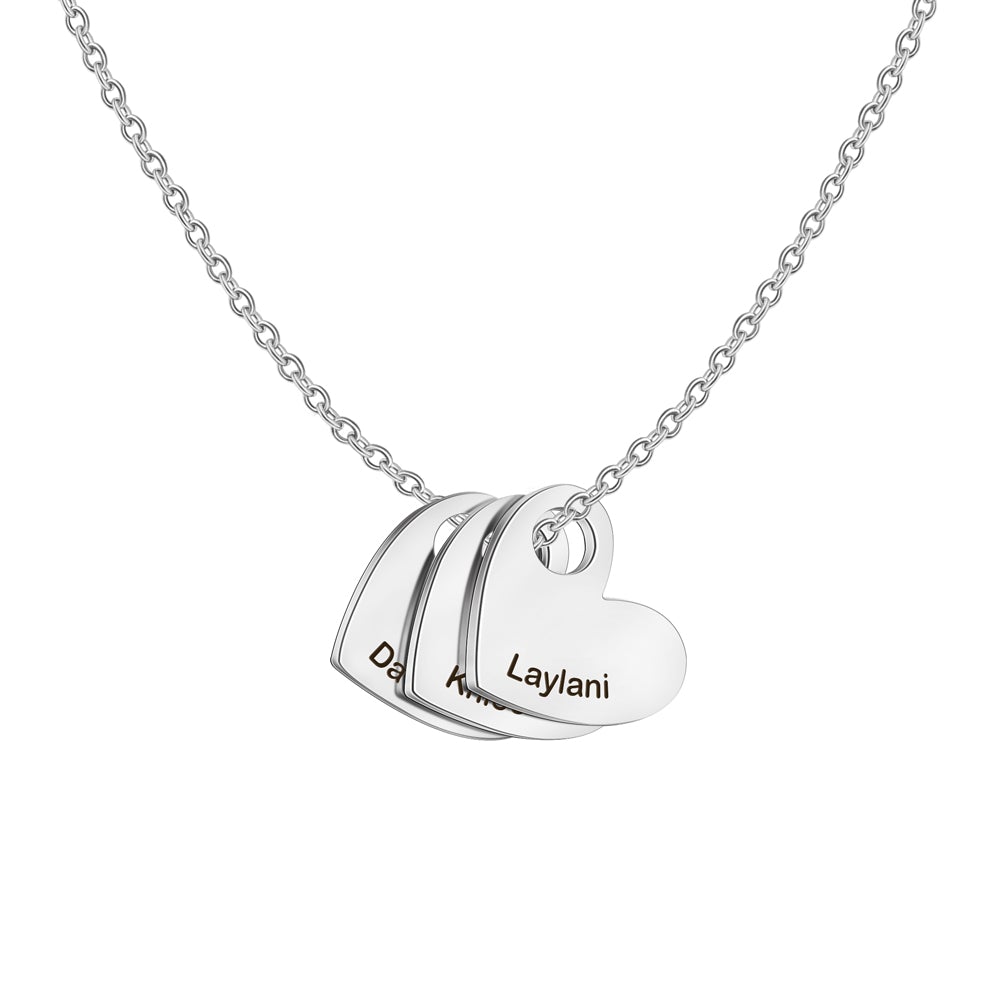 Christmas Gift! Custom Name Heart Charm Necklace