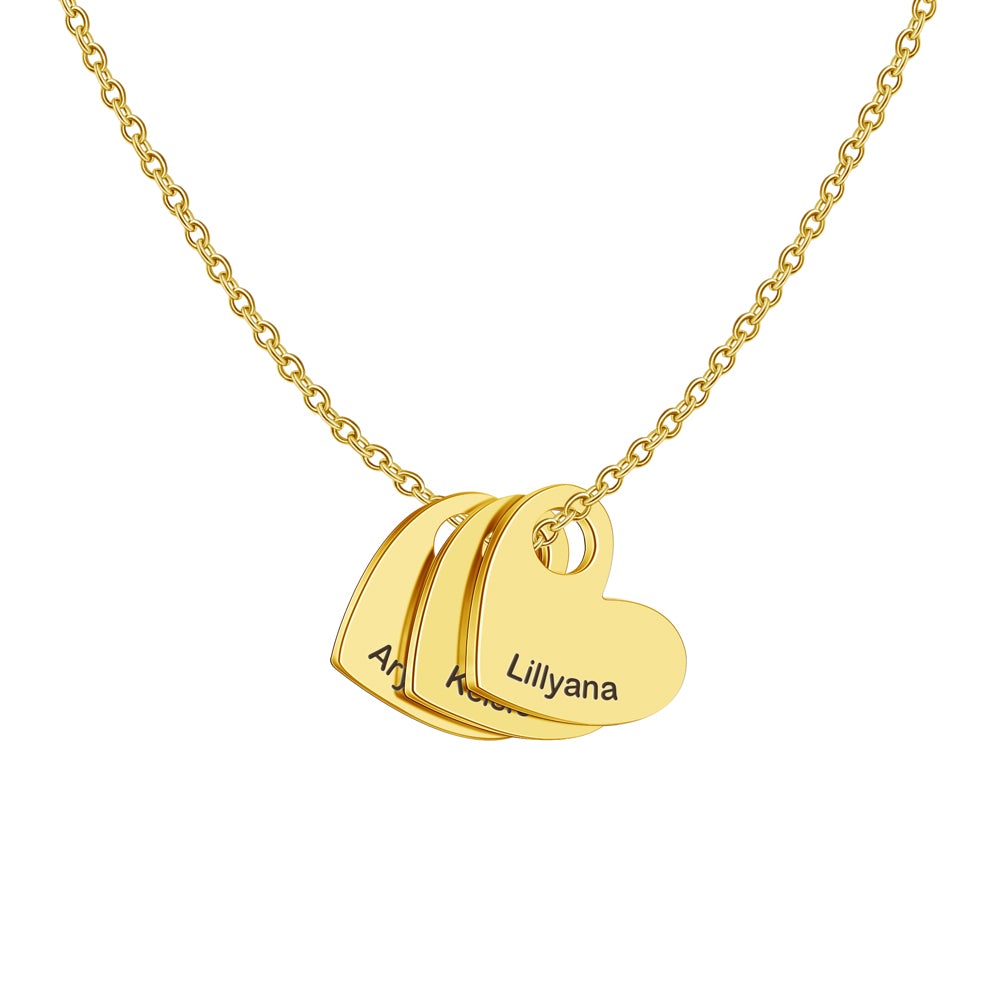 Christmas Gift! Custom Name Heart Charm Necklace