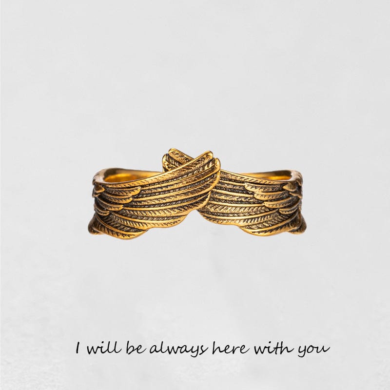 Valentine's Day Angle Feather Wing Ring-Adjustable