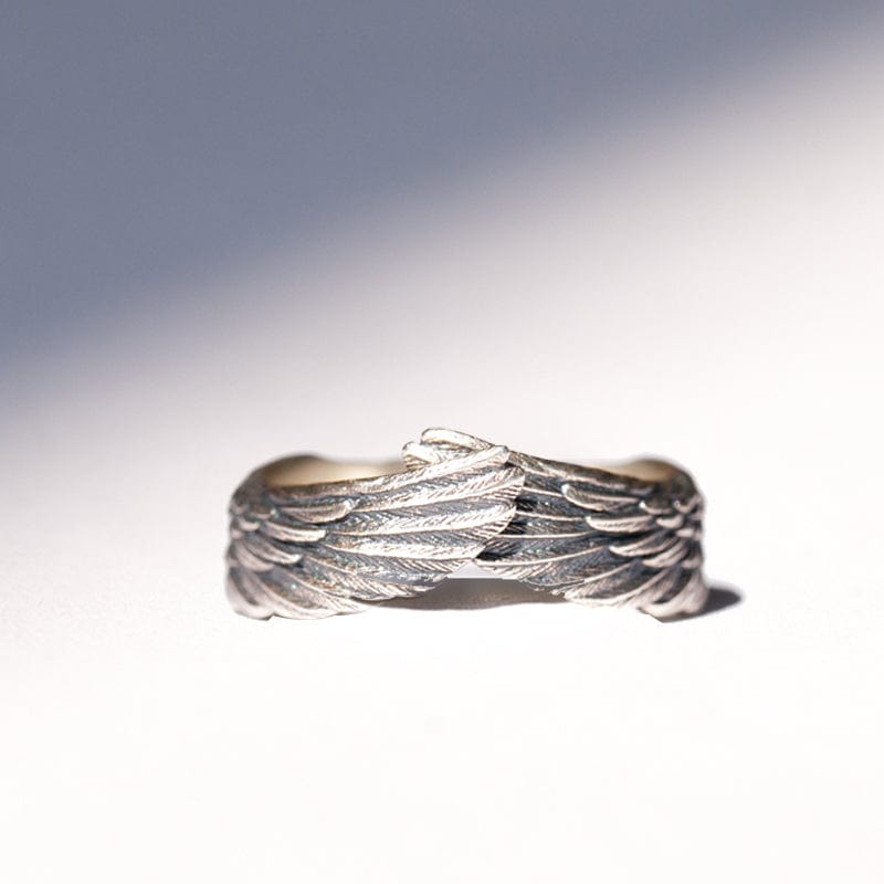 Valentine's Day Angle Feather Wing Ring-Adjustable