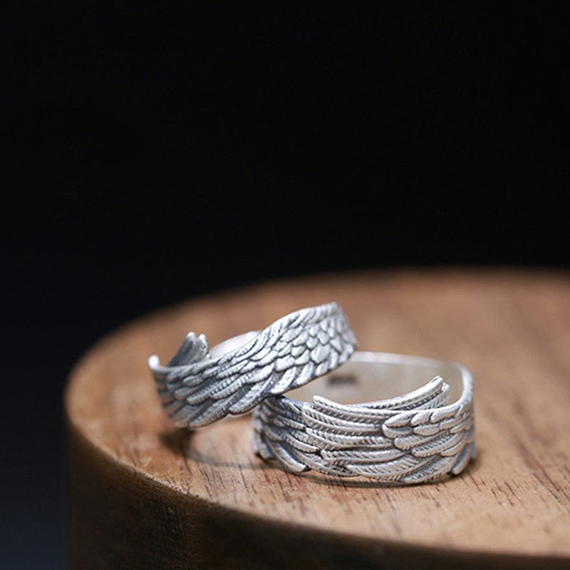 Valentine's Day Angle Feather Wing Ring-Adjustable