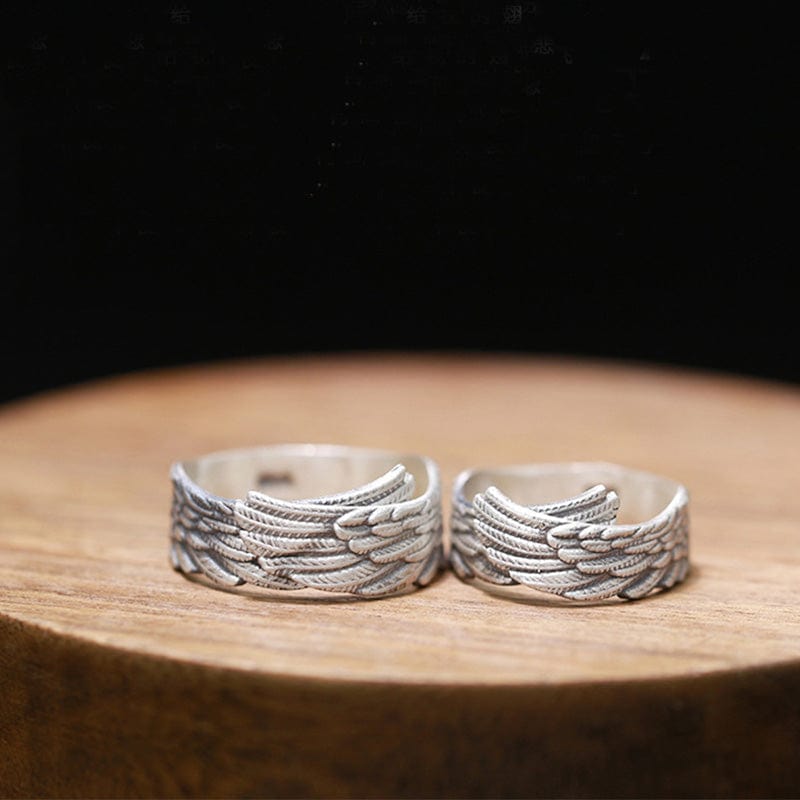 Valentine's Day Angle Feather Wing Ring-Adjustable