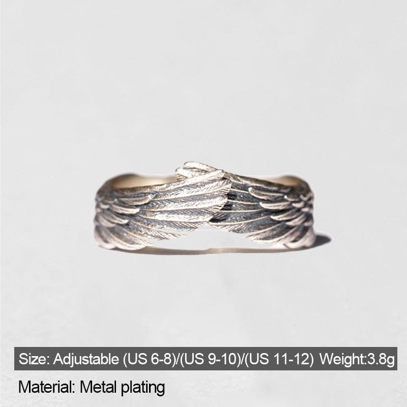 Valentine's Day Angle Feather Wing Ring-Adjustable