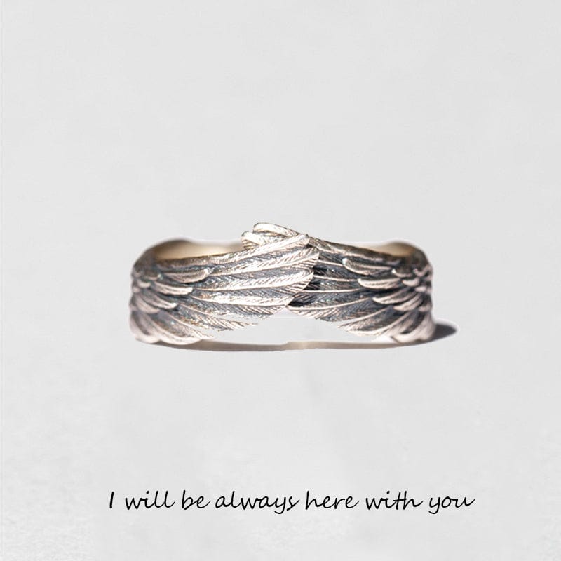 Valentine's Day Angle Feather Wing Ring-Adjustable