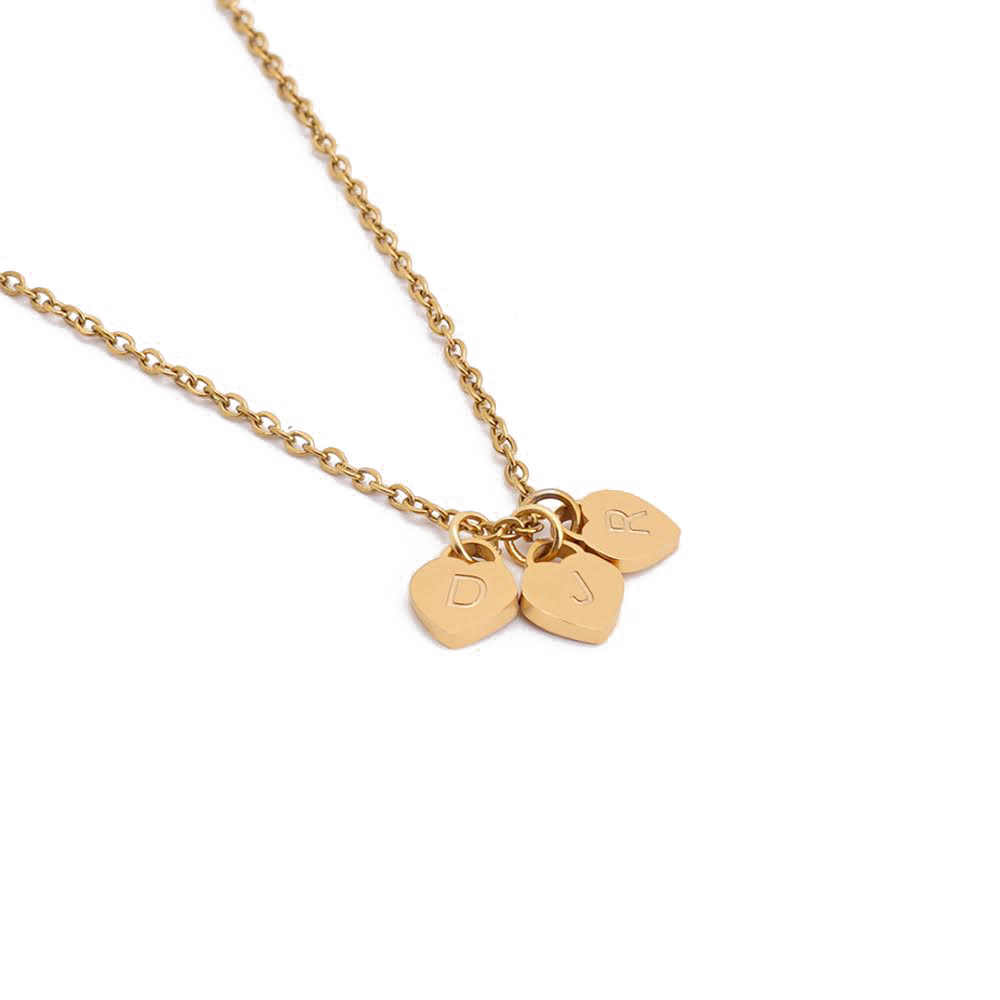 Personalized Heart Disk Necklace