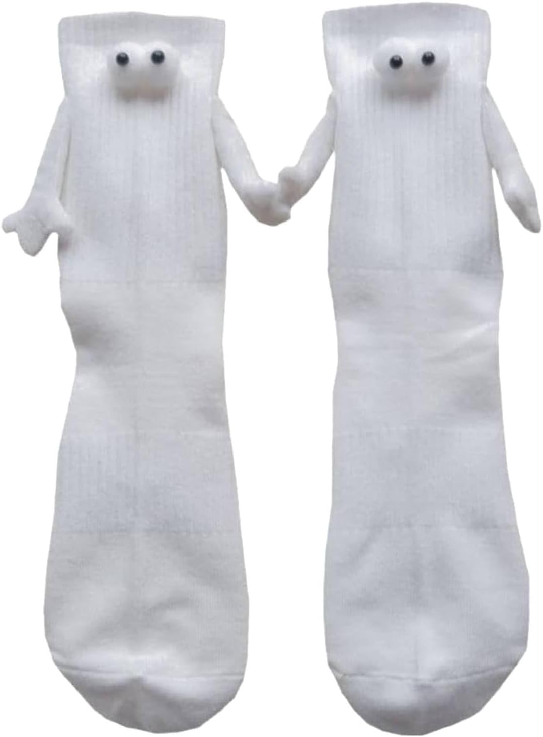 Holding Hands Socks, Mid-tube Socks Magnetic Three-dimensional Doll Socks 