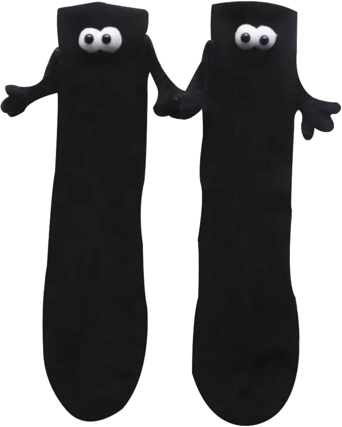 Holding Hands Socks, Mid-tube Socks Magnetic Three-dimensional Doll Socks 