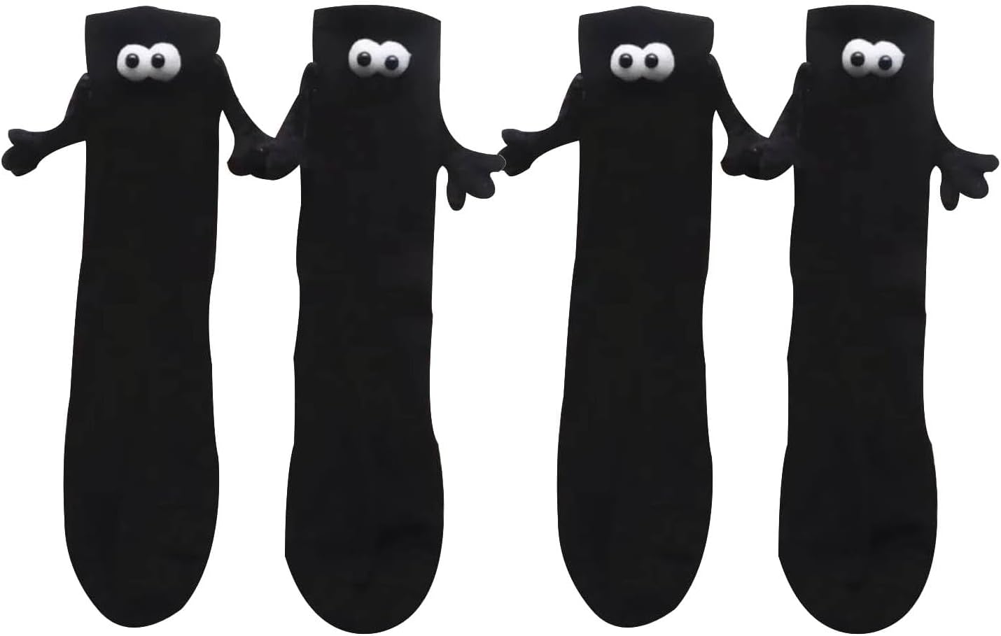 Holding Hands Socks, Mid-tube Socks Magnetic Three-dimensional Doll Socks 