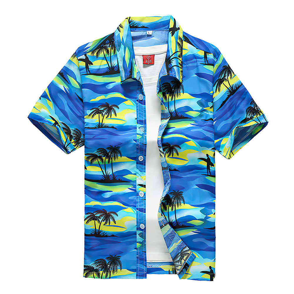 Hawaiian Shirts Coconut Tree Design Aloha Beach Shirts For Men-MyHawaiianShirts