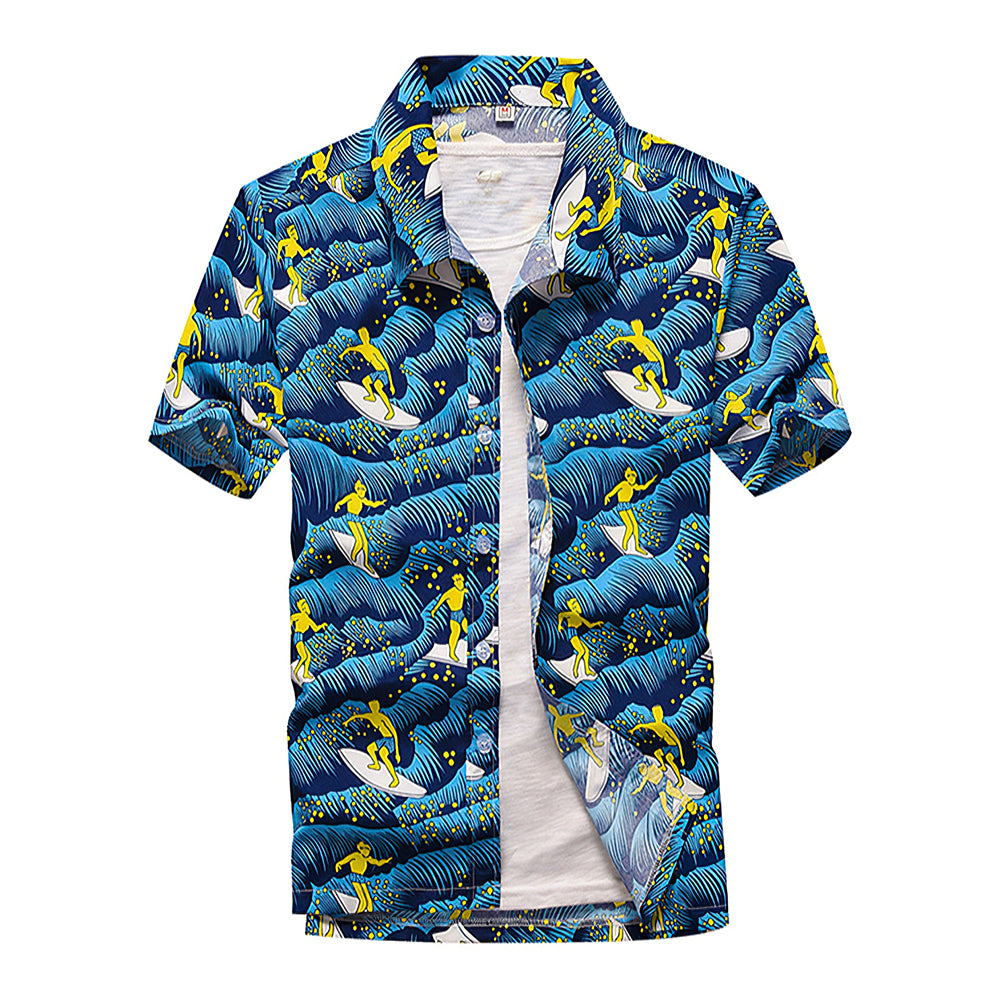 Hawaiian Shirts Surfing Design Aloha Beach Shirts For Men-MyHawaiianShirts