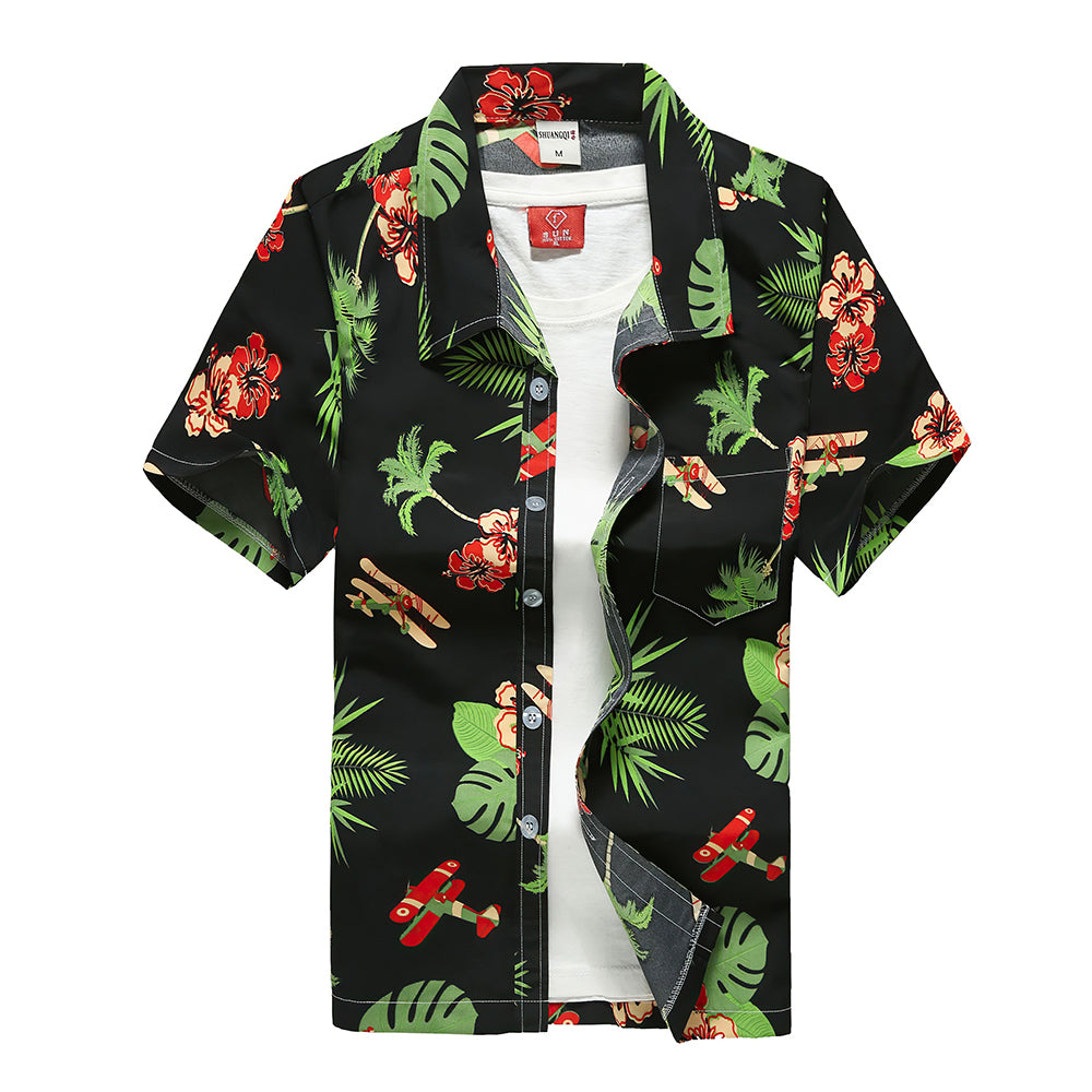 Hawaiian Shirts Flowers Design Aloha Beach Shirts For Men-MyHawaiianShirts
