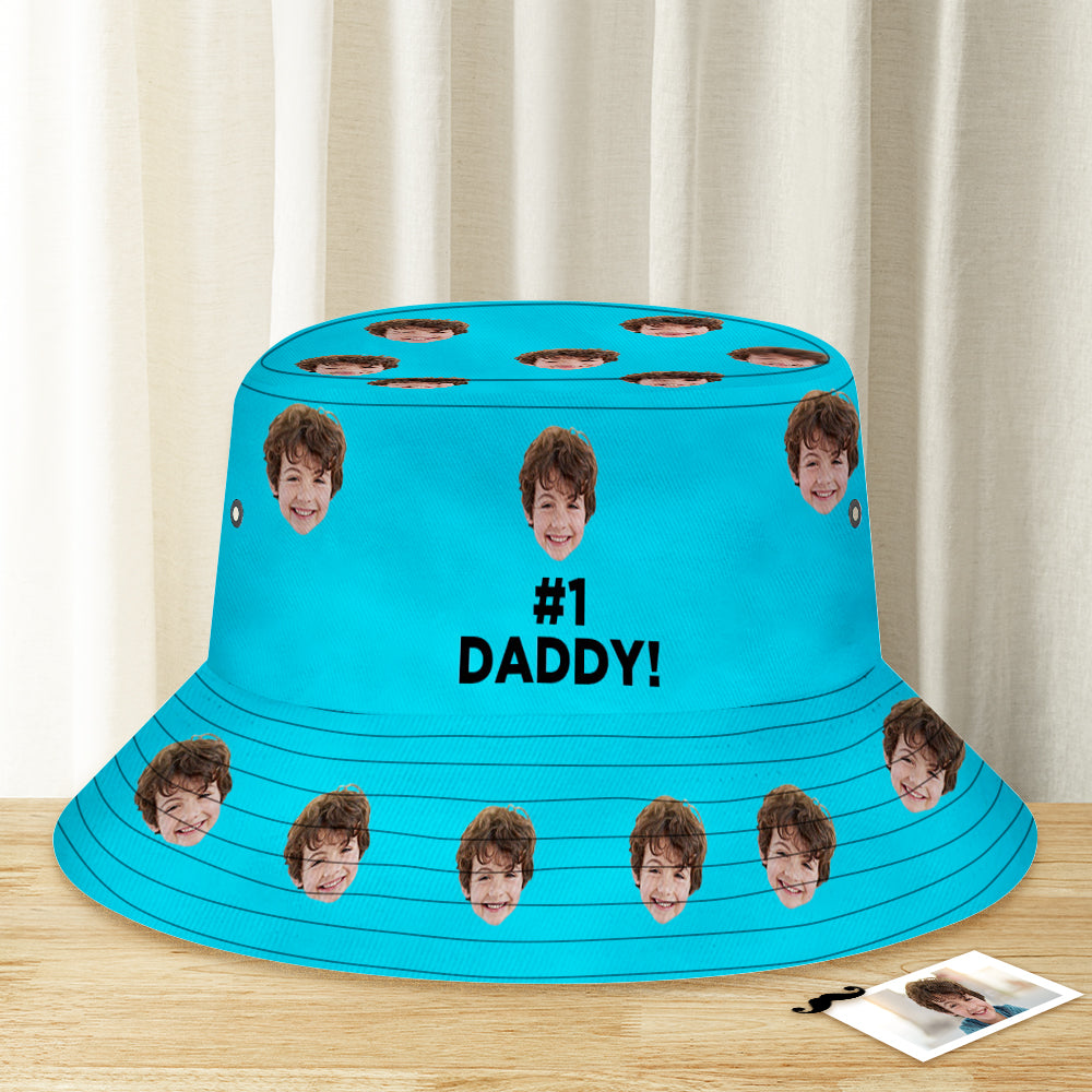 Custom Bucket Hat Unisex Face Bucket Hat Personalized Wide Brim Outdoor Summer Cap Hiking Beach Sports Hats #1 Daddy - MyHawaiianShirts