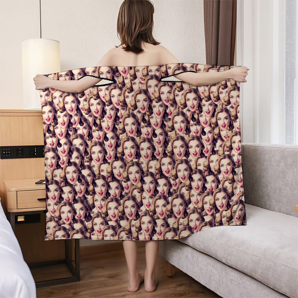 Custom Bath Towel Fashion Bath Dress Home Bath Robes Soft And Absorbent Bathrobe Mash Face-MyHawaiianShirts