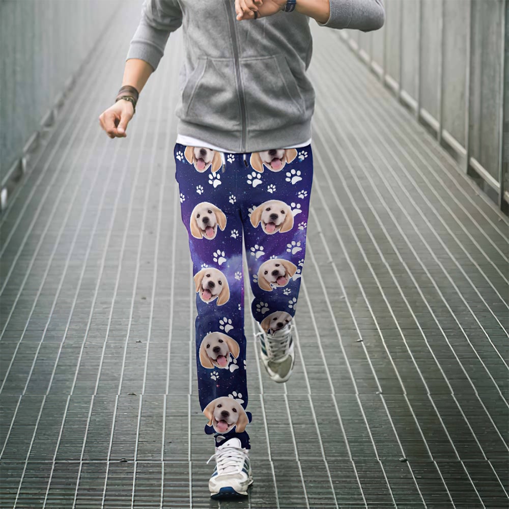 Custom Dog Face Sweatpants Unisex Joggers Universe Style-MyHawaiianShirts