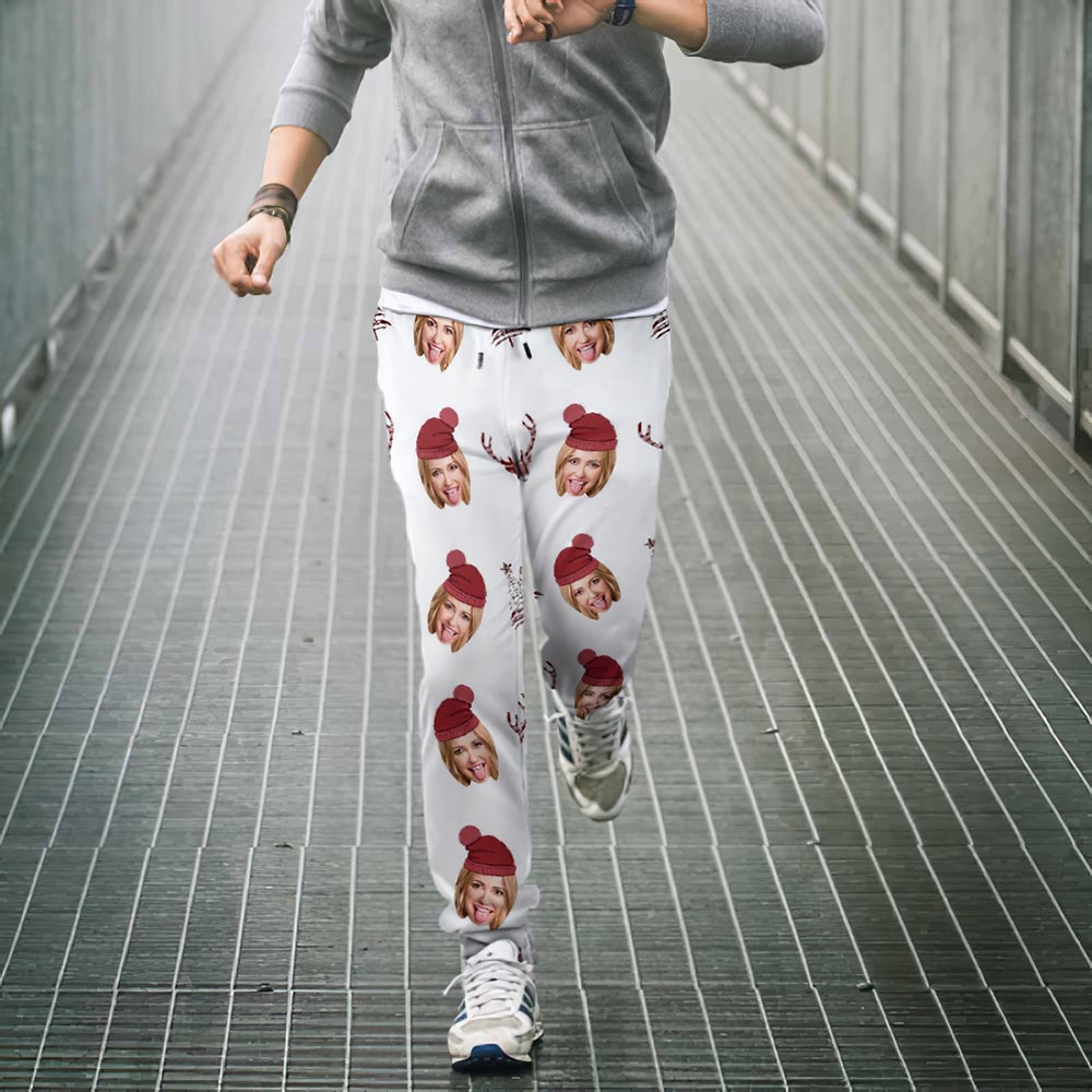 Custom Girlfriend Face Sweatpants Unisex Joggers Gift For Lover-MyHawaiianShirts