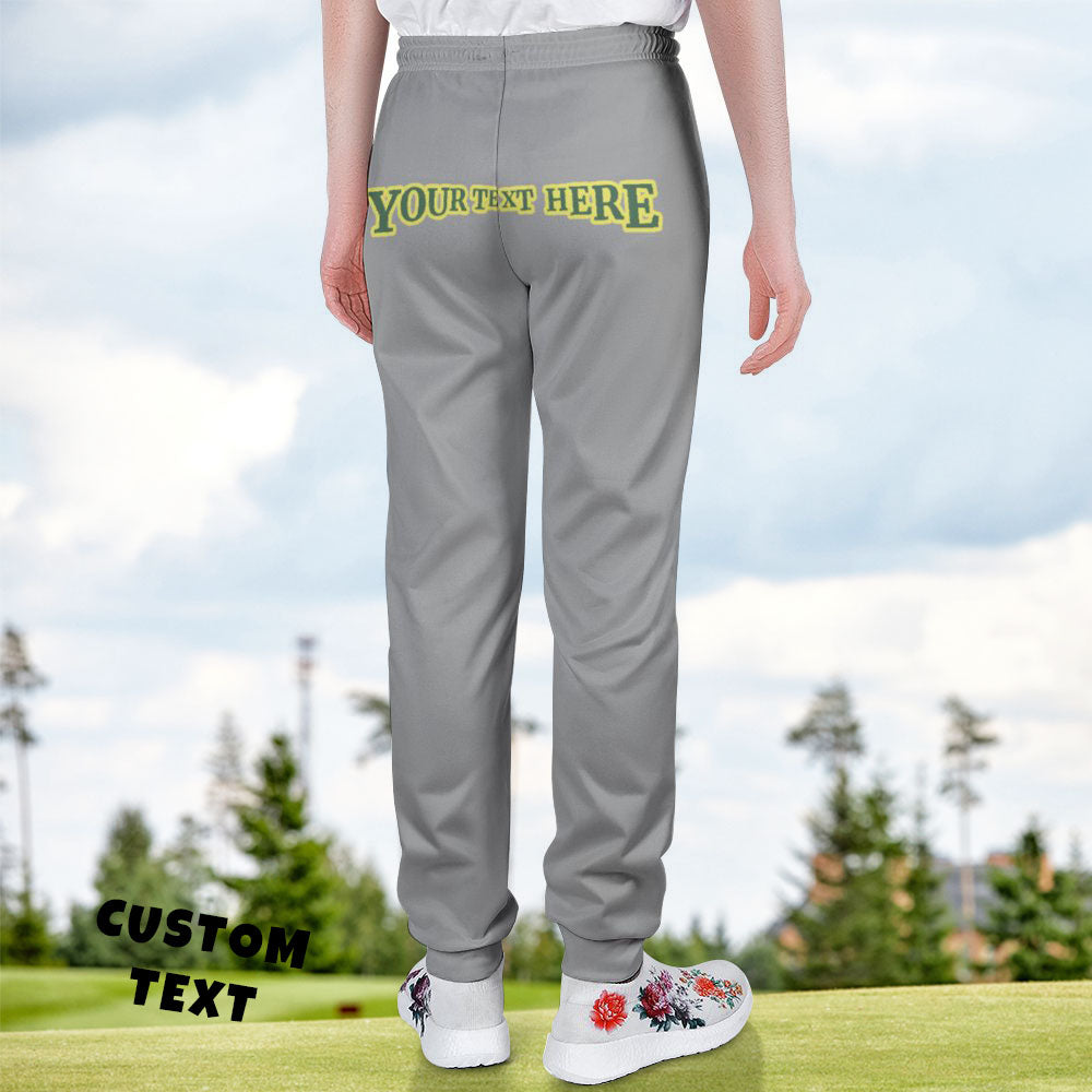 Custom Sweatpants with Text on the Back Unisex Joggers Personalized Unisex Sport Gift-MyHawaiianShirts