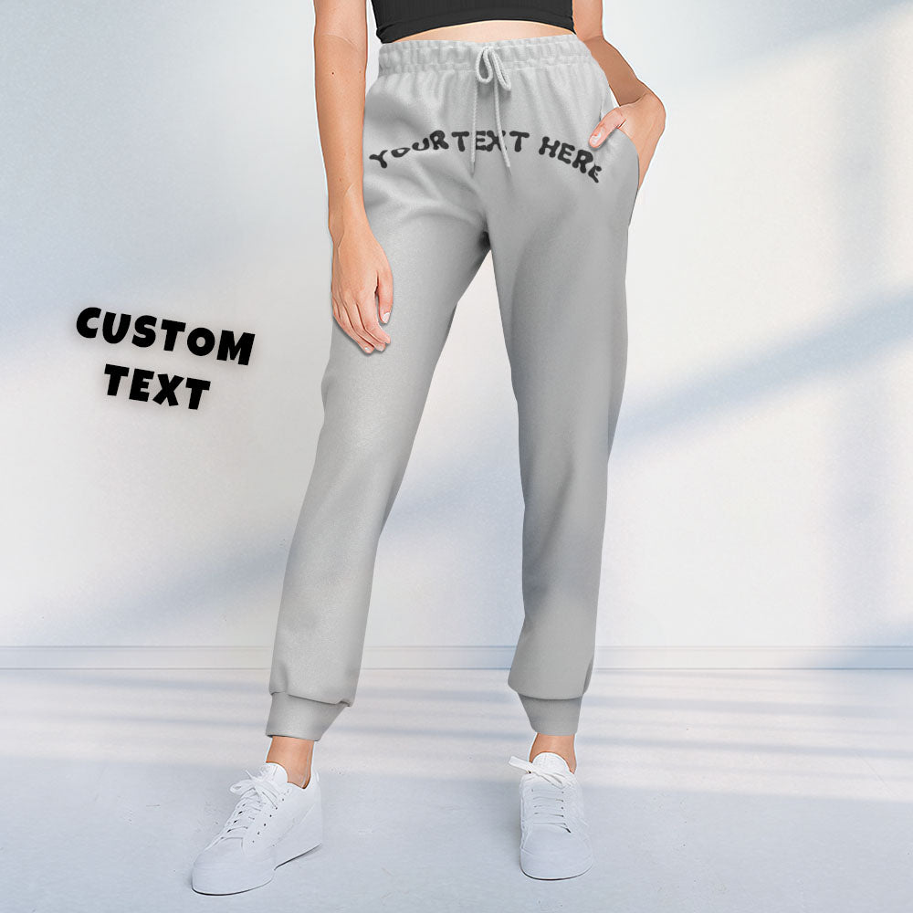Custom Sweatpants with Text on the Front Unisex Joggers Personalized Unisex Sport Gift-MyHawaiianShirts