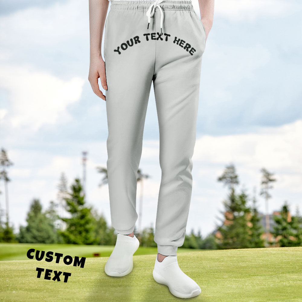 Custom Sweatpants with Text on the Front Unisex Joggers Personalized Unisex Sport Gift-MyHawaiianShirts