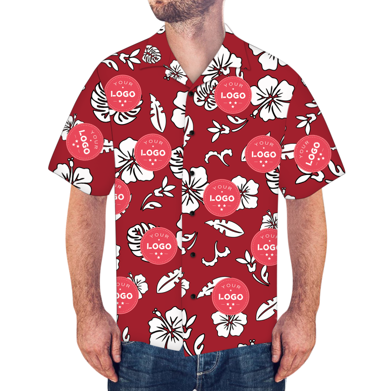 Custom Logo Shirt Men’s Hawaiian Shirt Lily Flowers