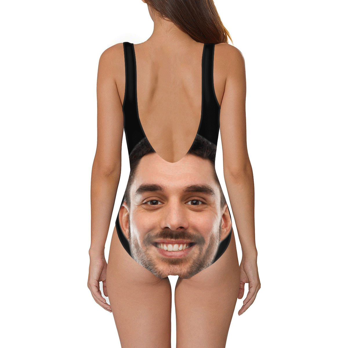 Custom One Face Boyfriend Women's Slip Swimsuit Gift for Her-MyHawaiianShirts