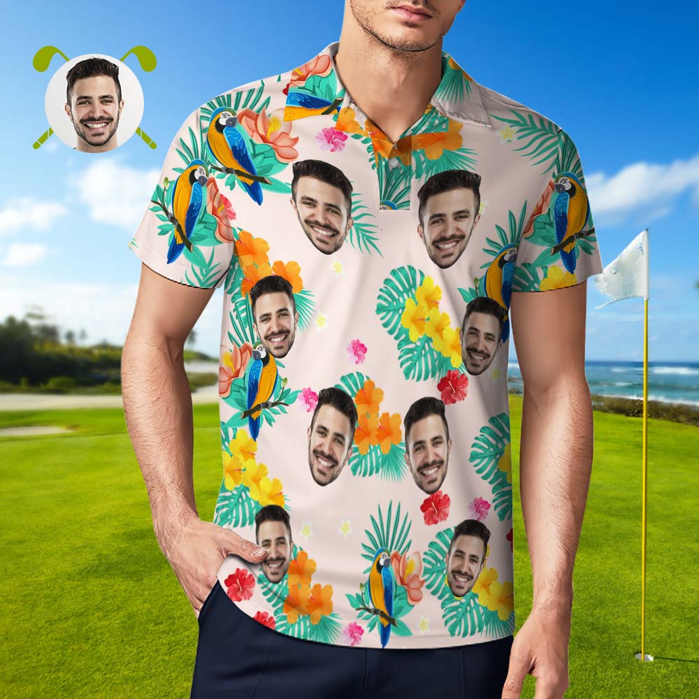 Polo Personnalisé Polo De Golf Hawaïen Cadeau De Vacances Temps De L'île-MyHawaiianShirtsFR